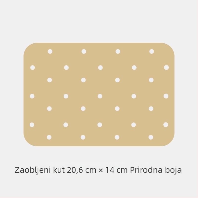 Pravokutni papir za pečenje za kuhanje na zraku s dvostrukim slojem silikonskog premazivanja