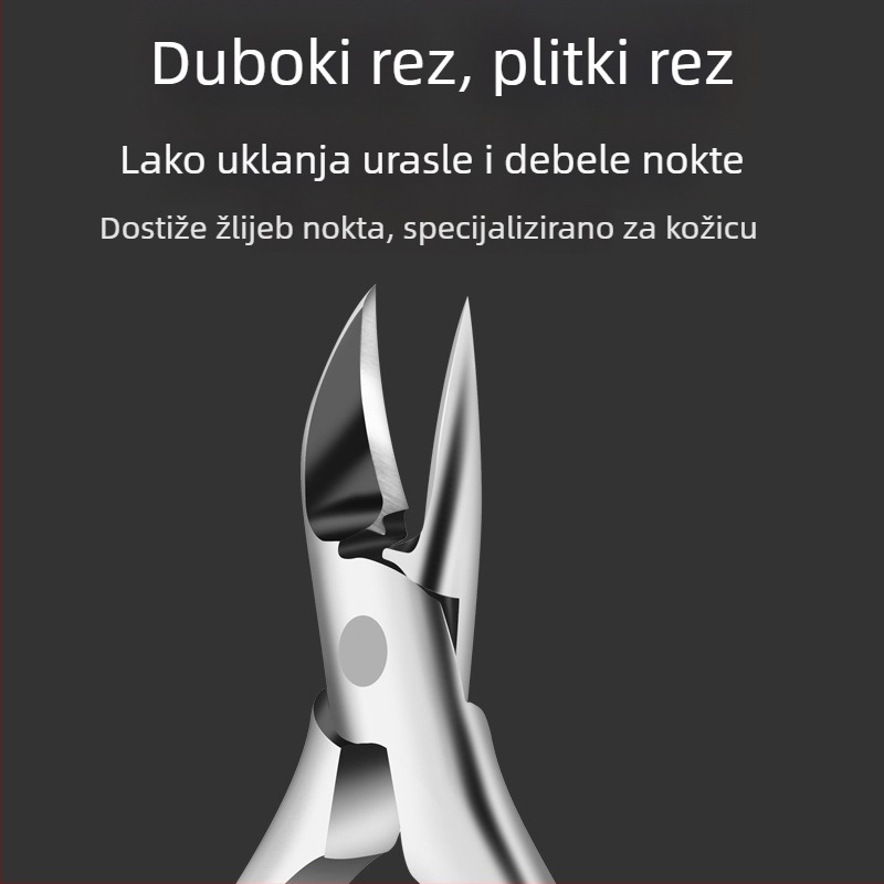 Set za pedikuru za zarasene nokte na nozi: kliješta za nokte sa žljebom, škare za nokte i nož za pedikuru