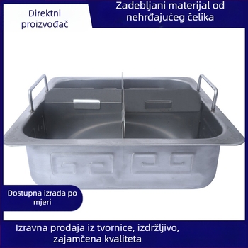 Djelitelj protiv prskanja za lonac, odvojivi četverodjeljni dijelitelj Yin-Yang lonca, nehrđajući čelik