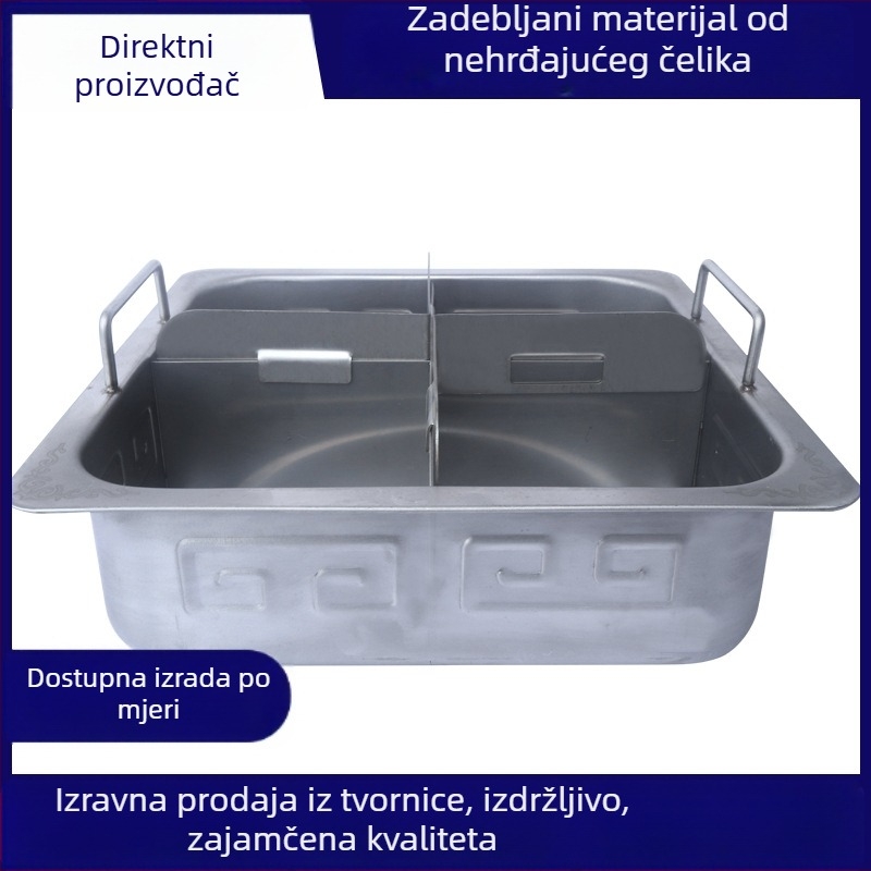 Djelitelj protiv prskanja za lonac, odvojivi četverodjeljni dijelitelj Yin-Yang lonca, nehrđajući čelik