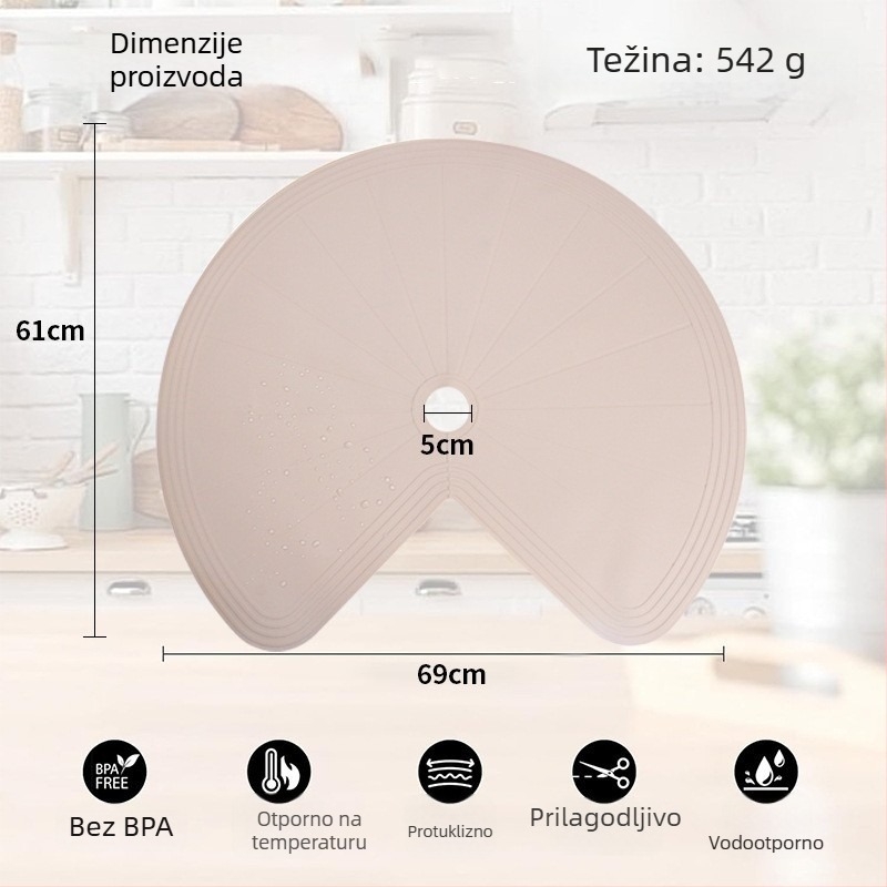 Silikonska podloga za Lazy Susan u ormaru — protuklizna, otporna na visoke temperature, jednostavna za čišćenje