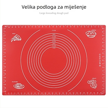 Silikonska podloga za mijesenje i razvlačivanje tijesta s mjernim oznakama, daska za rezanje od silikona za pečenje
