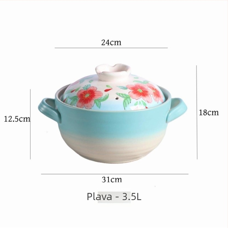 Japanski stil keramička posuda za plinski štednjak, lonac za rižu i juhu, otporna na visoke temperature, bez pukotina, kapacitet 2,1–3 L ili 3,1–4 L