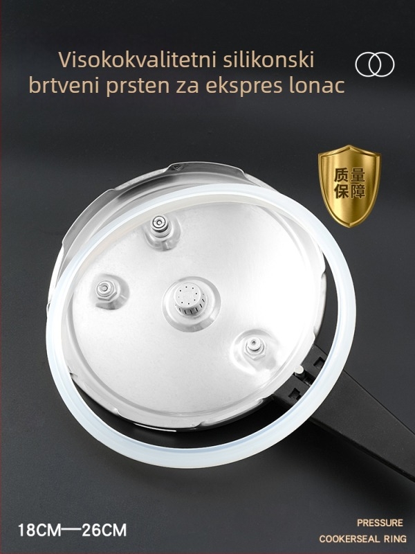 Klasični brtvni prsten za lonac pod pritiskom od nehrđajućeg čelika, univerzalno gumasto-silikonsko brtvilo 20/22/24 cm