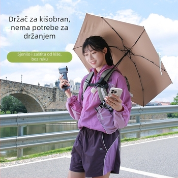 Držač kišobrana za vanjska putovanja – ruke slobodne, zaštita od sunca i ribolov