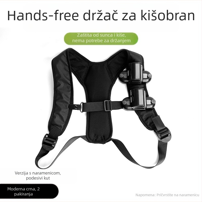 Držač kišobrana za vanjska putovanja – ruke slobodne, zaštita od sunca i ribolov