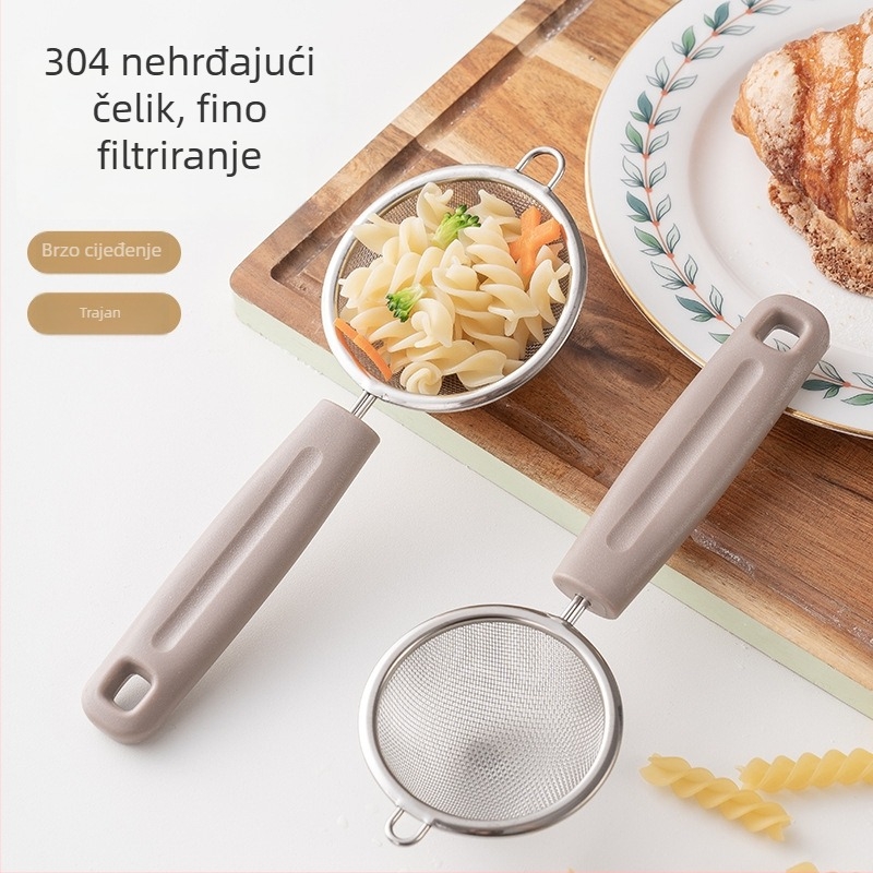 Nerđajući čelik mini kuhinjsko sito i cedilo za dječju hranu, prosijavanje brašna, pečenje, prehrambeni filter za sojino mlijeko i ulje