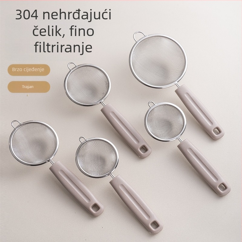 Nerđajući čelik mini kuhinjsko sito i cedilo za dječju hranu, prosijavanje brašna, pečenje, prehrambeni filter za sojino mlijeko i ulje