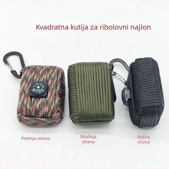 Vanjska višenamjenska torba za ribu pletene od paracorda