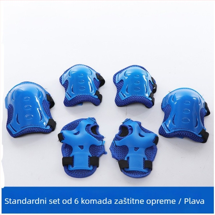 Komplet zaštitne opreme za djecu za rolanje, skejtanje i balans bicikl — zaštita dlanova, zglobova, lakta i koljena, šest komada, dizajn s leptirima