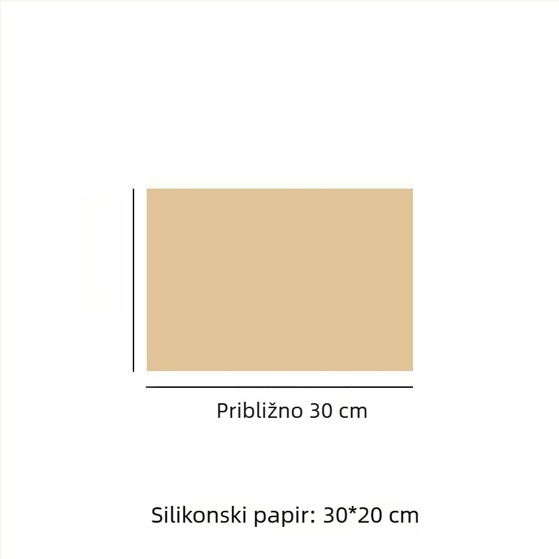Parchment papir u drvnom tonu sa silikoniziranim premazom, za pečenje i roštiljanje, otporan na visoke temperature, debeli podmetač za tepsu, upija masnoću