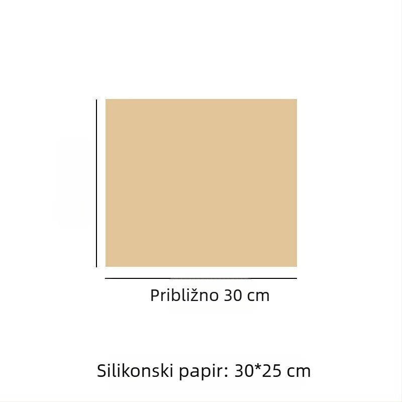 Parchment papir u drvnom tonu sa silikoniziranim premazom, za pečenje i roštiljanje, otporan na visoke temperature, debeli podmetač za tepsu, upija masnoću