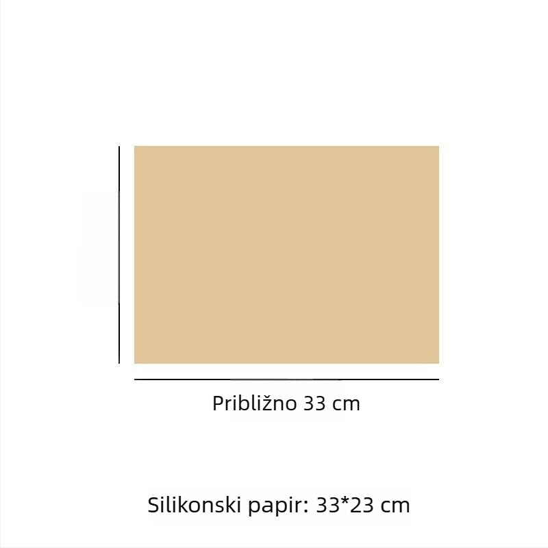 Parchment papir u drvnom tonu sa silikoniziranim premazom, za pečenje i roštiljanje, otporan na visoke temperature, debeli podmetač za tepsu, upija masnoću
