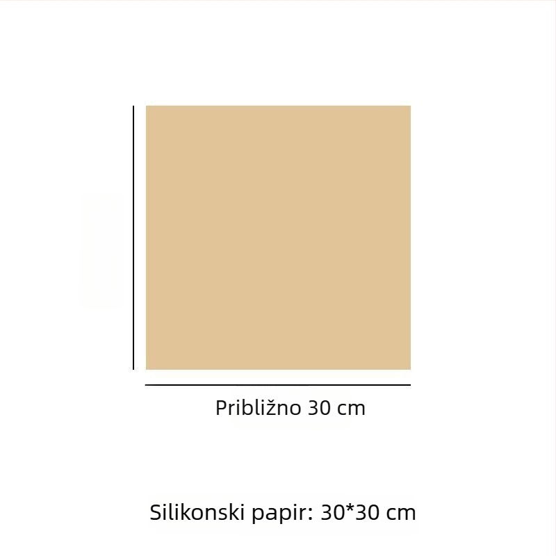 Parchment papir u drvnom tonu sa silikoniziranim premazom, za pečenje i roštiljanje, otporan na visoke temperature, debeli podmetač za tepsu, upija masnoću