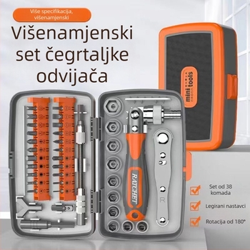 38-u 1 univerzalni set s glavama i odvijačima za kućnu, automobilsku i industrijsku održavanje