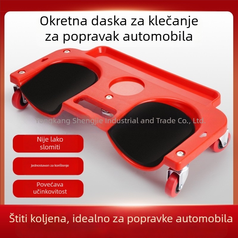 Podmetač za koljeno za popravak automobila, mobilni alat za koljeno (opcionalno), univerzalna koljena podloga s kotačićima, klizna koljena podloga za popravak automobila