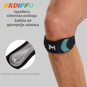 Patelarina traka za koljeno – sportska podrška za trčanje, fitness, za muškarce i žene; stabilizacija koljena, podrška menisku i patelle