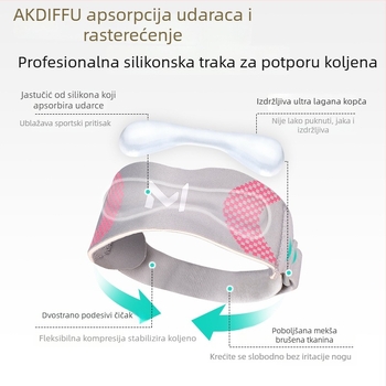 Patelarina traka za koljeno – sportska podrška za trčanje, fitness, za muškarce i žene; stabilizacija koljena, podrška menisku i patelle