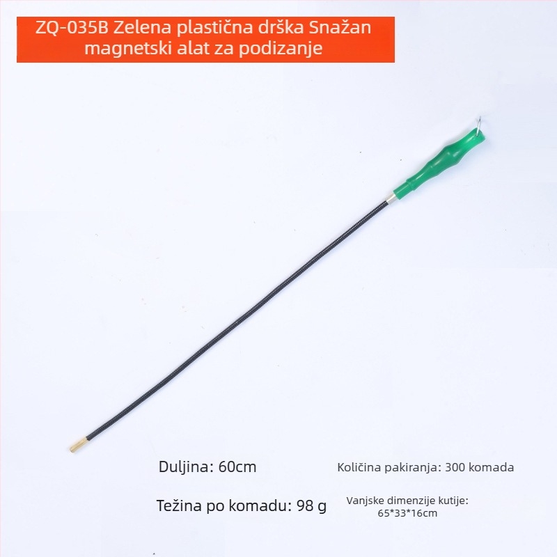 Magnetni alat za dohvat s dugačkom ručkom, antislip, fleksibilni zakrivljeni luk, dodatak za popravke automobila, plastična drška