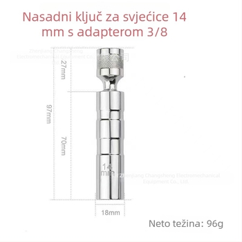 Univerzalni magnetski nastavak za svjećice, tan zid, 14/16 mm, alat za demontažu automobila
