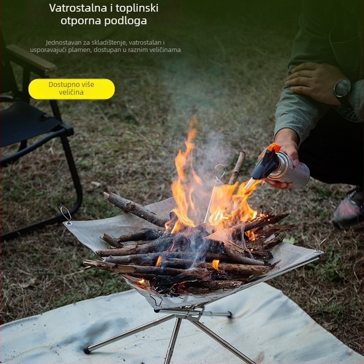 Vatrootporna podloga za kampiranje, tkanina od staklenih vlakana