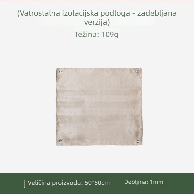 Vatrootporna podloga za kampiranje, tkanina od staklenih vlakana