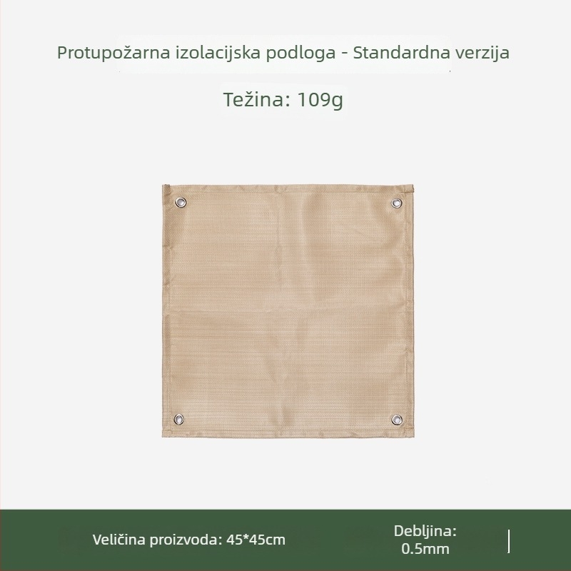 Vatrootporna podloga za kampiranje, tkanina od staklenih vlakana