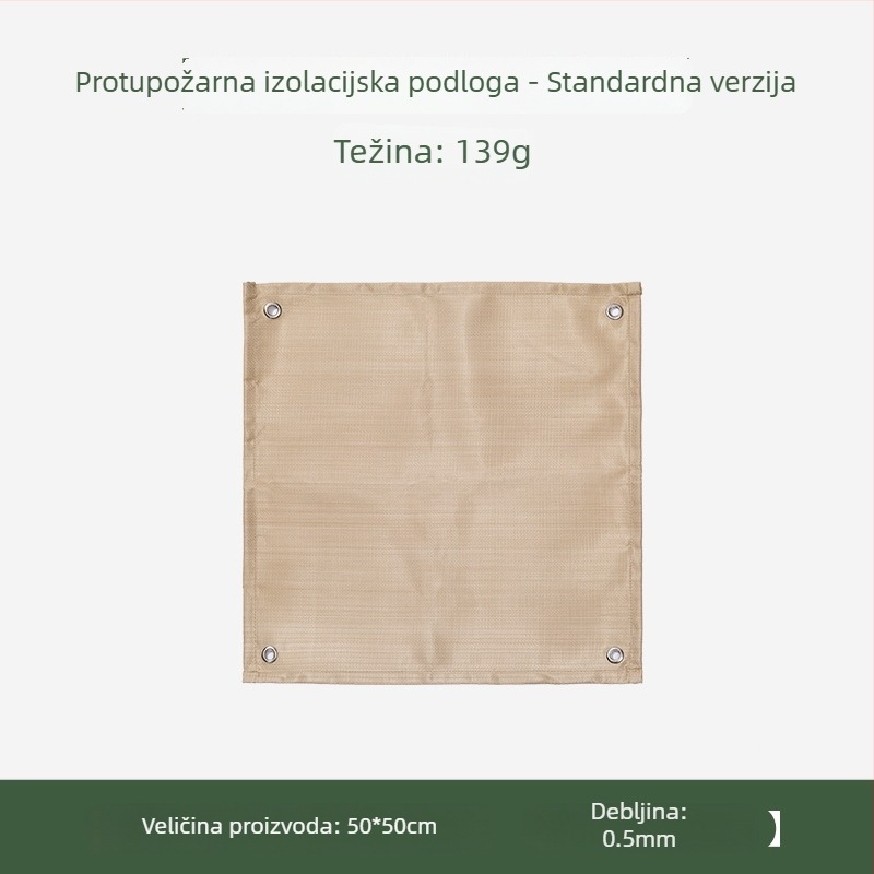 Vatrootporna podloga za kampiranje, tkanina od staklenih vlakana