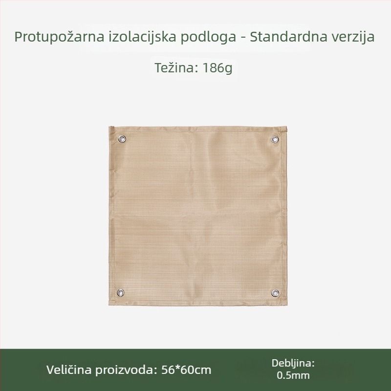 Vatrootporna podloga za kampiranje, tkanina od staklenih vlakana