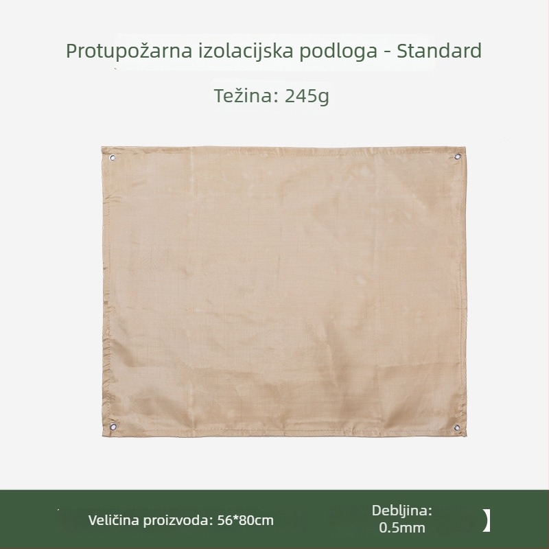 Vatrootporna podloga za kampiranje, tkanina od staklenih vlakana