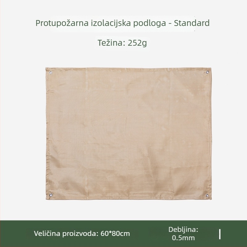 Vatrootporna podloga za kampiranje, tkanina od staklenih vlakana