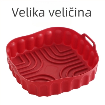 Visokootporna silikonska tava za air fryer, ponovno upotrebljiva podloga za pečenje, kućna tava za pečenje.