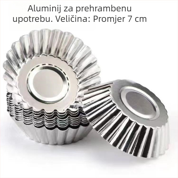 Ponovno upotrebljiva aluminijska kalupa za jaja tart, kućna upotreba, posuda za puding, kalup za pečenje, pareni rižin kolač
