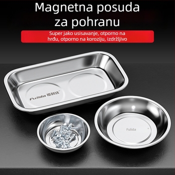 Nehrđajući čelični magnetski spremnik za skladištenje alata za auto popravak