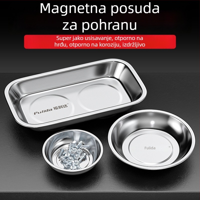 Nehrđajući čelični magnetski spremnik za skladištenje alata za auto popravak