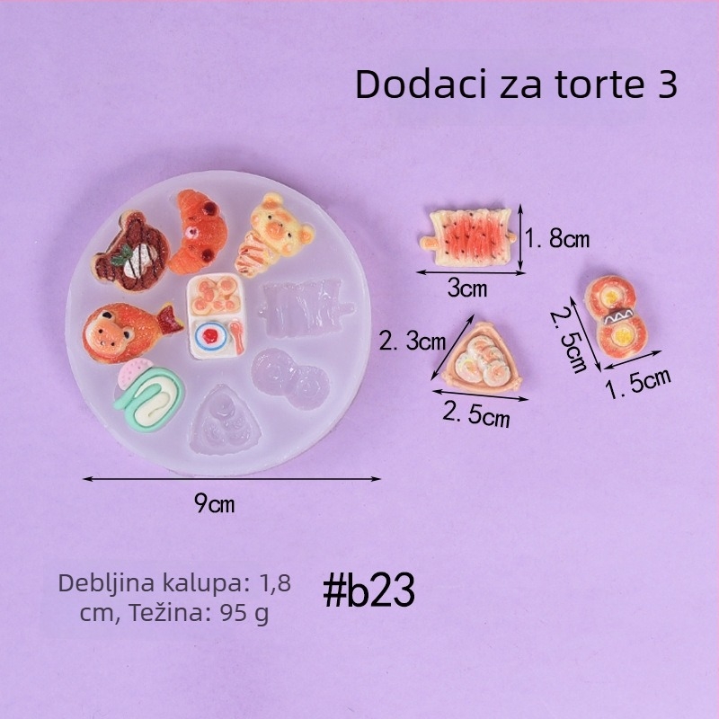 Silikonska forma za torte nepravilnog oblika, pogodna za fondan, čokoladu i pečenje; za ukrašavanje torti i izradu sapuna