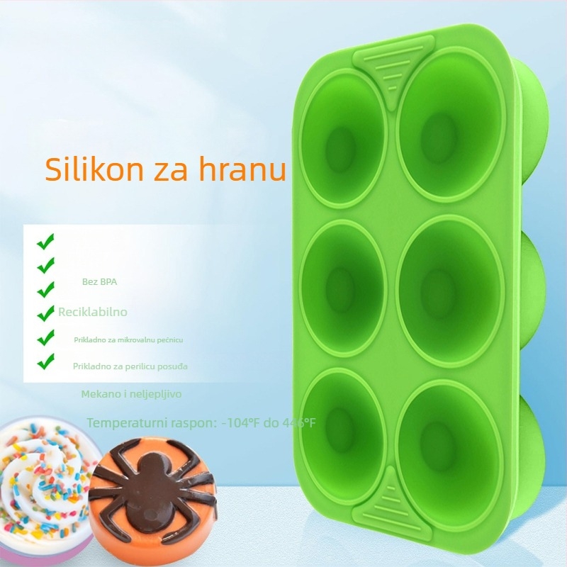 Silikonska pravokutna forma za pečenje kolača i muffina, žele i puding