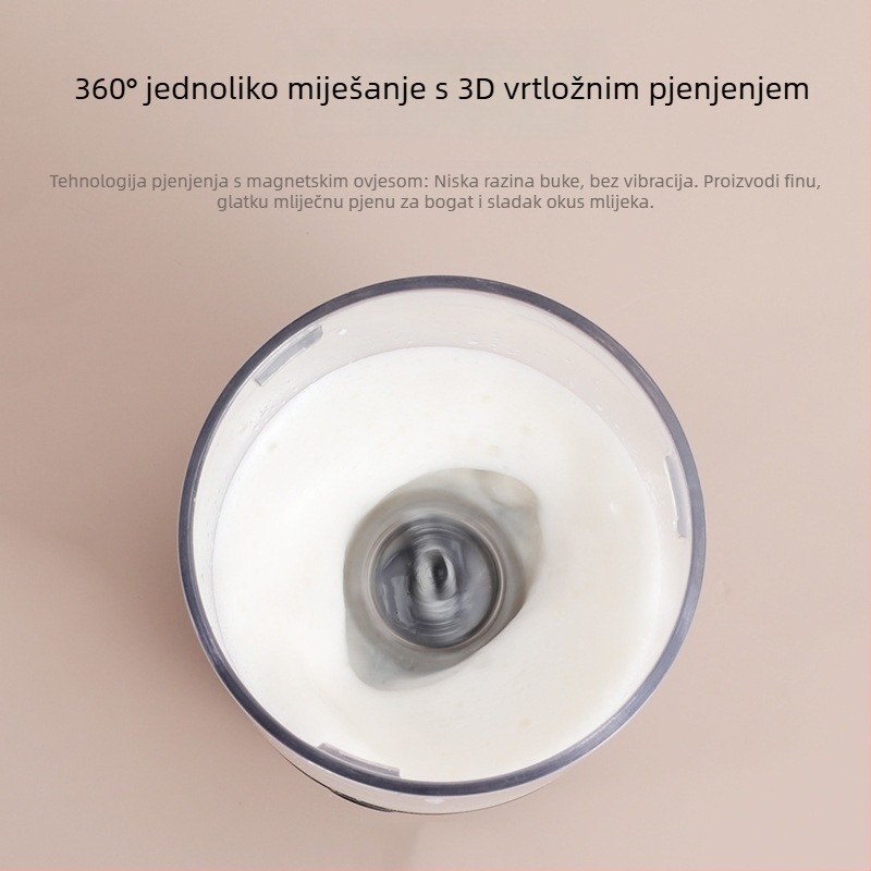Mini prijenosni automatski naparivač mlijeka za latte art, pogodan za kampiranje, putovanja i kućnu upotrebu