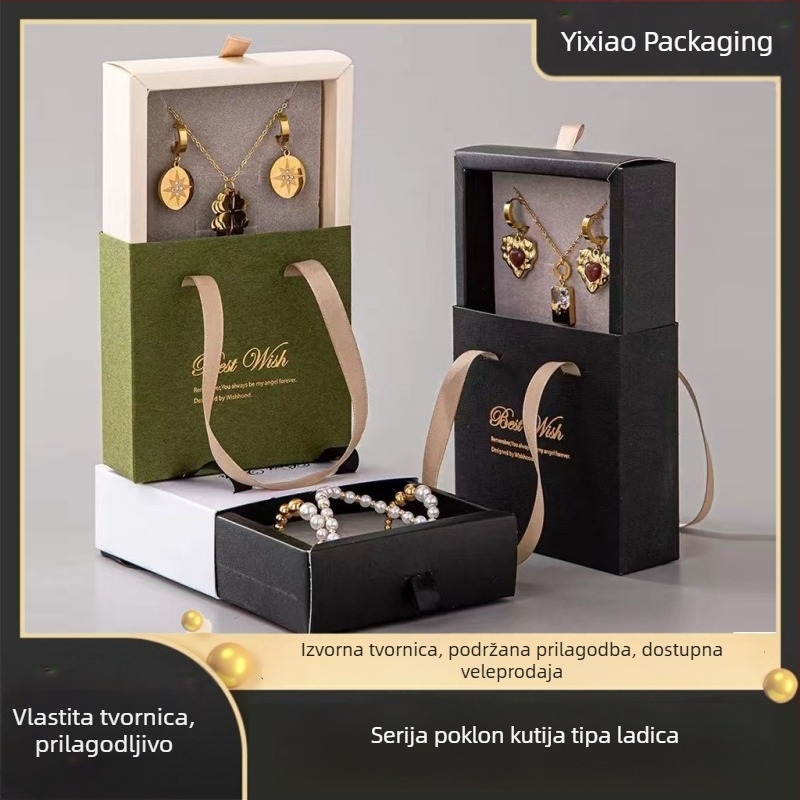 Kartonska kutija za nakit za ogrlice, narukvice i naušnice