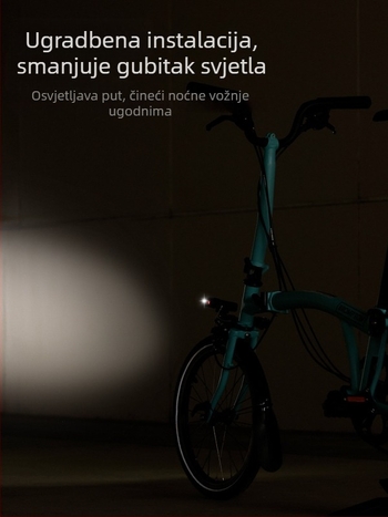 Držač prednjeg svjetla za sklopivi bicikl; produženje nosača za svjetlo; baza za sportsku kameru; aluminijska legura