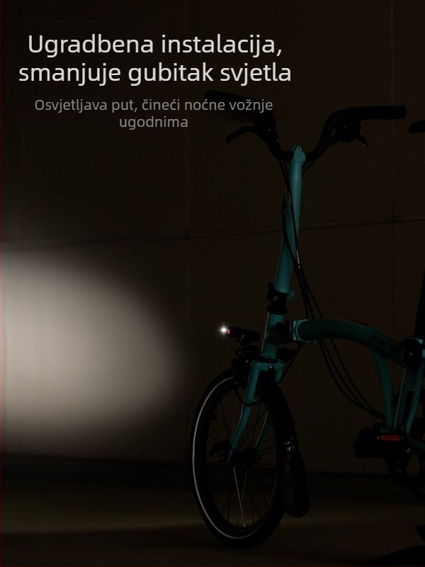 Držač prednjeg svjetla za sklopivi bicikl; produženje nosača za svjetlo; baza za sportsku kameru; aluminijska legura