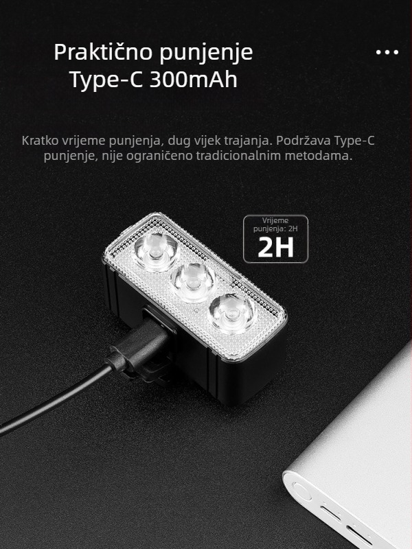 Set prednje i stražnje svjetiljke za bicikl, višestruka namjena, visoka svjetlina, dugotrajnost, vodootporno za noćnu vožnju, za planinske i cestovne bicikle, oprema za biciklizam