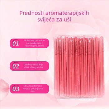 Aromaterapijska svijeća za uši – profesionalna terapija ušiju, debeo vosak, ravni knot, paket od 100 kom.