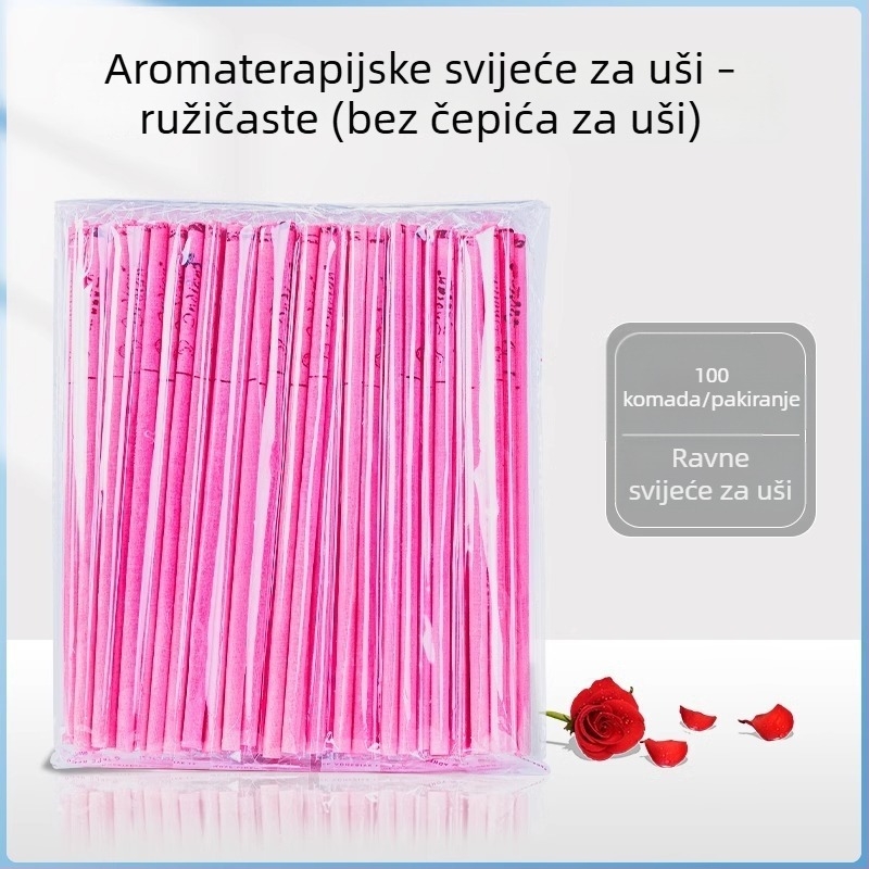 Aromaterapijske ušne svijeće, 100 komada, neapsorbirajuće štapiće za ušni vosak, za kućnu i salonsku upotrebu