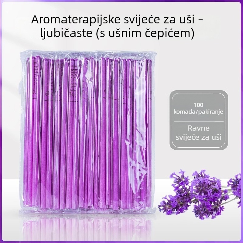 Aromaterapijske ušne svijeće, 100 komada, neapsorbirajuće štapiće za ušni vosak, za kućnu i salonsku upotrebu