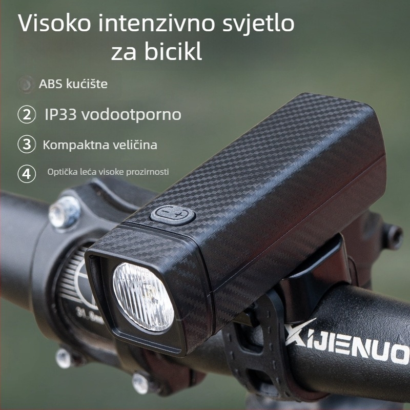 Prednje svjetlo za bicikl za cestovne i MTB, noćno osvjetljenje, kompaktna LED lampa