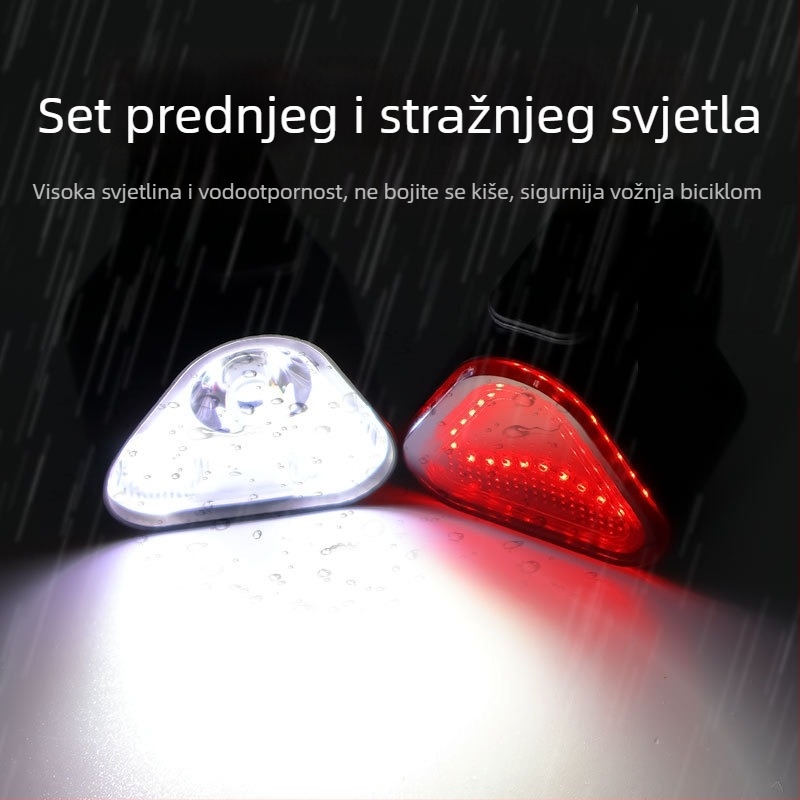 2026 Novi model stražnje svjetiljke za planinski bicikl USB punjiva svjetiljka za bicikl – svjetlo sigurnosnog upozorenja
