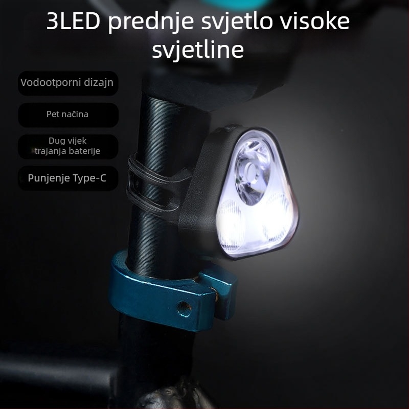 2026 Novi model stražnje svjetiljke za planinski bicikl USB punjiva svjetiljka za bicikl – svjetlo sigurnosnog upozorenja