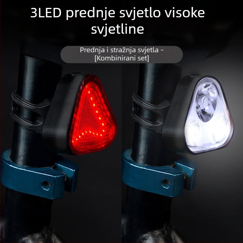 2026 Novi model stražnje svjetiljke za planinski bicikl USB punjiva svjetiljka za bicikl – svjetlo sigurnosnog upozorenja