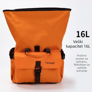 Retro prednja torba za Brompton i Dahon sklopive bicikle, kapacitet 16–20 L